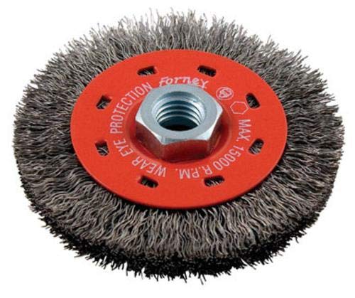 Forney 4 in. Crimped Wire Wheel Brush Metal 15000 rpm 1 pc